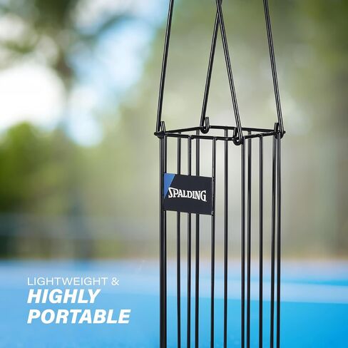 Spalding - Pickleball & Tennis Ball Hopper, Portable Ball Collector & Storage Basket with Carry Handle, Easy Pick-Up for Practice & Training (Black) in Kuwait