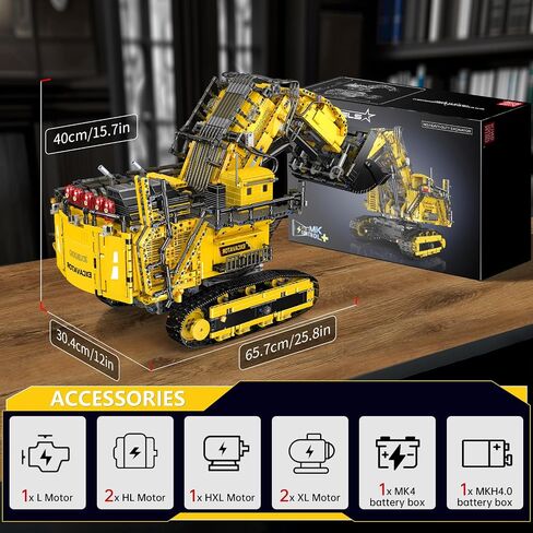 MOLD KING 17070 Technic Control Kit Barge Prevator Kit ، مجموعة بناء Diggers التي تسيطر عليها التطبيق ، لبنات بناء مركبات البناء حفارة للبالغين (4767 قطعة) in Kuwait
