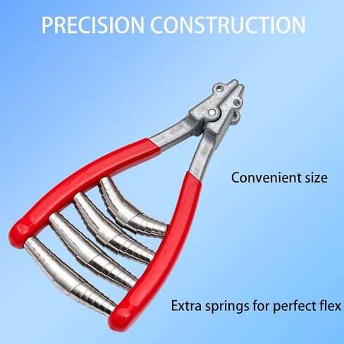 Stringing Starting Clamp 4-Spring for Tennis & Badminton Racket - Zinc Alloy with Thread Protection, Red in Kuwait
