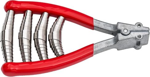 Stringing Starting Clamp 4-Spring for Tennis & Badminton Racket - Zinc Alloy with Thread Protection, Red in Kuwait