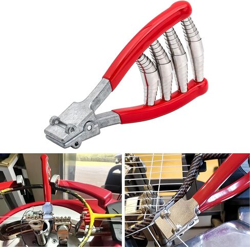 Stringing Starting Clamp 4-Spring for Tennis & Badminton Racket - Zinc Alloy with Thread Protection, Red in Kuwait