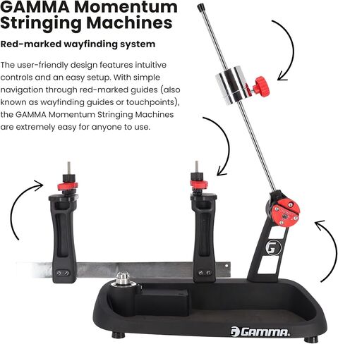 آلة خيط Gamma Momentum Drop Weight 2 - سترينجر مضرب تنس بدرجة احترافية مع ميزات متقدمة للدقة والمتانة، سهلة الاستخدام ومثالية للاستخدام في المنزل أو النادي in Kuwait