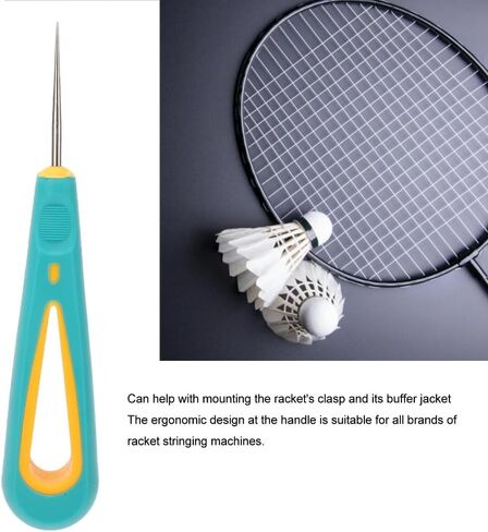 Racquet Stringing Straight Awl for Tennis & Badminton - Silicone Grip Steel Tool for Stringing Machines, Universal Fit in Kuwait