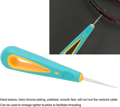 Racquet Stringing Straight Awl for Tennis & Badminton - Silicone Grip Steel Tool for Stringing Machines, Universal Fit in Kuwait