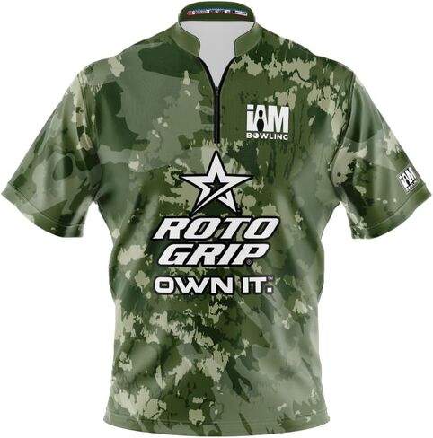 قميص بولينج مصبوغ بشعار Infusion (ياقة وشاح) - تصميم I AM Bowling Fun 2053-RG - Roto Grip - Army CAMO (X-Large) in Kuwait