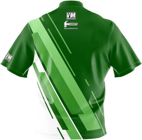 Logo Infusion I AM Bowling Jersey Short Sleeve Sash Collar 2228-HM Made in USA Hammer in Kuwait