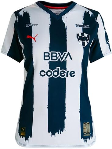 قميص PUMA للسيدات Monterrey برقبة دائرية وأكمام قصيرة، طبق الأصل من جيرسي 25-26 كاجوال - أزرق in Kuwait