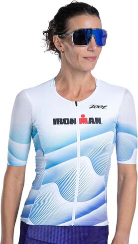 قميص Zoot النسائي LTD Tri Aero Jersey، قميص سباق Triathlon بأكمام قصيرة مع حماية من أشعة الشمس UPF وجيوب in Kuwait