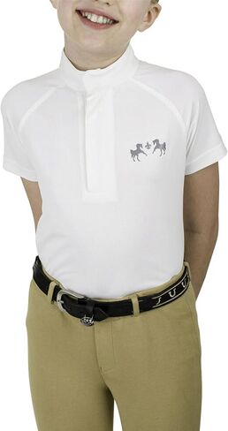Equine Couture Children's Magda Lace EquiCool Short Sleeve Show Shirt | Kids Equestrian Riding Shirt in Kuwait