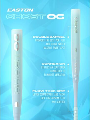 ايستون 2026 | مضرب الكرة اللينة Ghost OG Fastpitch | معتمد لجميع المجالات | 2 قطعة. مركب | مقاسات متعددة in Kuwait