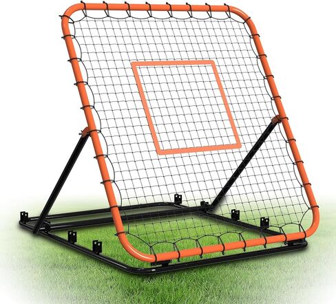 Baseball Rebounder Net, 4 x 4.5 ft Portable Bounce Back Trainer for Baseball & Softball with 4 Adjustable Return Angles, Practice Equipment for All Skill Levels in Kuwait