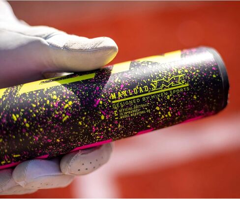 Miken Unisex-Adult Freak Splatter Slowpitch Softball Bat | USA | MSA6FRKL | Maxload | 2 Pc. Composite | 13.5" Barrel | Multiple Sizes in Kuwait