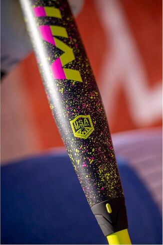 Miken Unisex-Adult Freak Splatter Slowpitch Softball Bat | USA | MSA6FRKL | Maxload | 2 Pc. Composite | 13.5" Barrel | Multiple Sizes in Kuwait