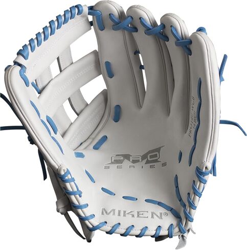 قفاز كرة السلة Miken Pro Series Slowpitch، مقاس 13 بوصة، أبيض/أحمر in Kuwait