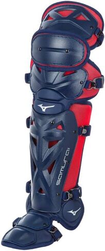 Mizuno Samurai Adult Baseball Boxed Catcher's Gear Set , Navy-Red, 16" Men's Adult in Kuwait