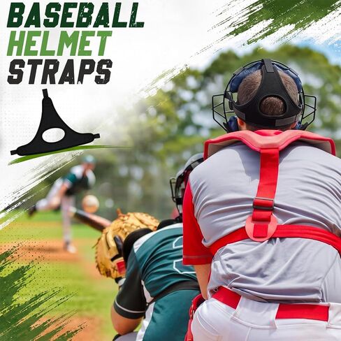 Unittype 1 Pcs Adjustable Traditional Catcher's/Umpire Facemask Harness, Aldult Catcher Mask Harness Replacement, Neoprene Head Strap for Baseball Softball Catchers Strap Umpire Masks in Kuwait
