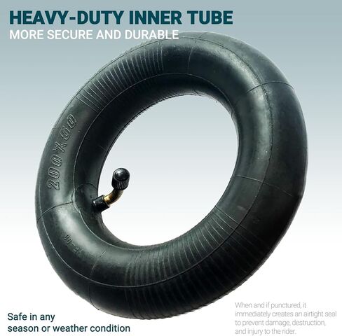 مجموعة الإطارات والأنابيب الداخلية AR-PRO 200X50 - أنبوب إطار سكوتر كهربائي متوافق مع ماكينة الحلاقة E100، E150، E200، Power Core E100، Dune Buggy، ePunk، Crazy Cart، PowerRider 360، eSpark in Kuwait
