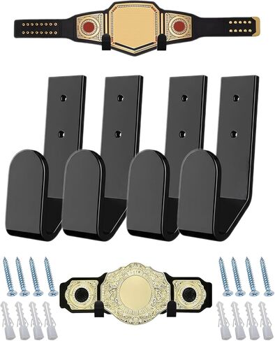 Wrestling Championship Belt Wall Mount Display Holder,Boxing Champion Belt Hanger Set,Storage Rack,Wrestlers Hanging Perfect Title Belts for Wall Decor in Kuwait
