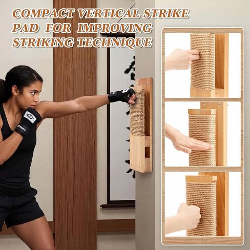 Leinuosen Wall Mount Makiwara Board Traditional Makiwara Punching Board Strike Pad for Adults Martial Arts Training Karate Taekwondo in Kuwait