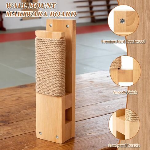 Leinuosen Wall Mount Makiwara Board Traditional Makiwara Punching Board Strike Pad for Adults Martial Arts Training Karate Taekwondo in Kuwait