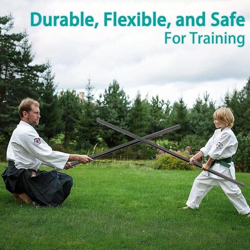 4ft - 6ft Adjustable Collapsible Bo Staff, Foam-Padded Martial Arts Training Staff for Yoga Stick & Safe Practice - Portable with Carry Bag in Kuwait