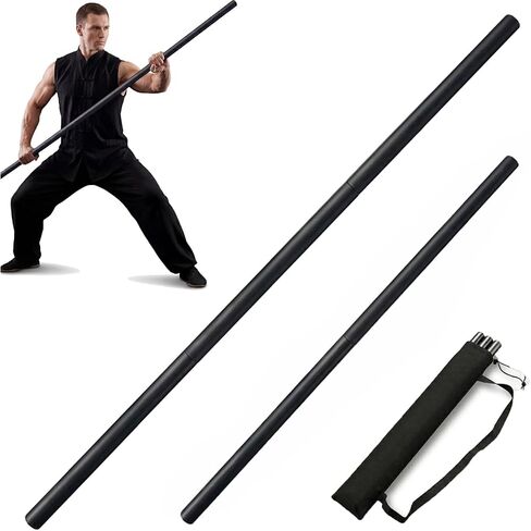 Collapsible Bo Staff 4ft & 6ft – Foam-Padded Martial Arts Practice Staff for Safe Training, Adjustable Portable Self-Defense Equipment with Carry Bag in Kuwait