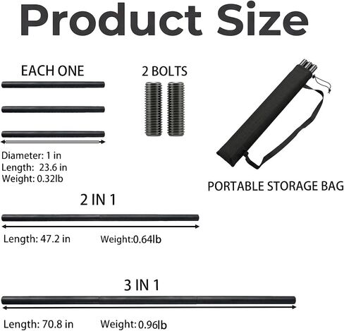 Collapsible Bo Staff 4ft & 6ft – Foam-Padded Martial Arts Practice Staff for Safe Training, Adjustable Portable Self-Defense Equipment with Carry Bag in Kuwait