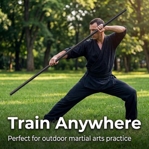 Collapsible Bo Staff 4ft & 6ft – Foam-Padded Martial Arts Practice Staff for Safe Training, Adjustable Portable Self-Defense Equipment with Carry Bag in Kuwait