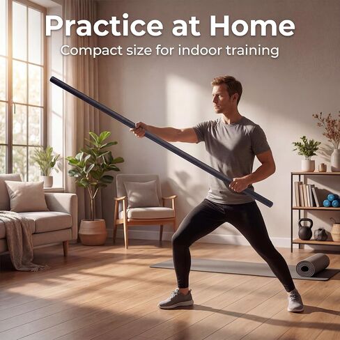Collapsible Bo Staff 4ft & 6ft – Foam-Padded Martial Arts Practice Staff for Safe Training, Adjustable Portable Self-Defense Equipment with Carry Bag in Kuwait