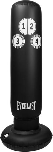 Everlast Freestanding Inflatable Punching Bag with Target System & Air Pump - Kids Boxing Training Equipment with Stable Water Base - Durable PVC Standing Bag for Home Fitness & Exercise in Kuwait