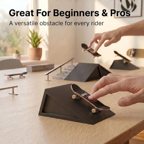Fingerboard Ramp for Tricks and Stunts, Plastic Finger Skateboard Ramp Obstacle, 2 Inch Pro Fingerboard Ramp, Finger Boards Ramps Accessory for Training, Practice and Display Setups in Kuwait