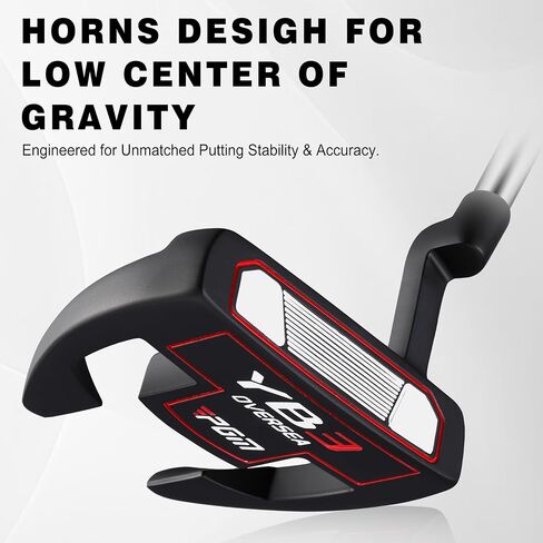 PGM Golf Putter for Men and Women - Anti-Twist Mallet Design with Alignment Guide & Stepped Shaft - Low Center of Gravity for Smooth, Accurate Putts - Right &Left Handed in Kuwait
