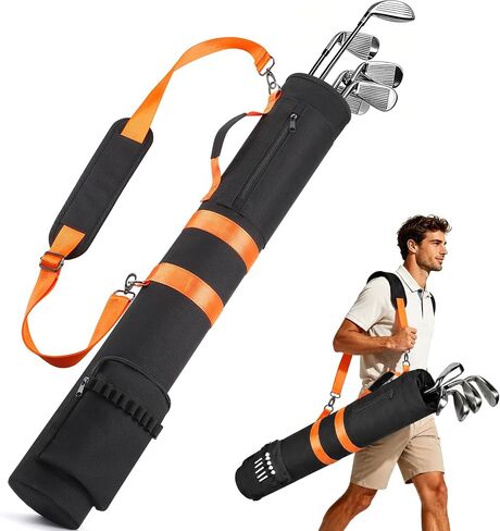 حقائب جولف خفيفة الوزن من TOBWOLF للرجال، حقيبة حمل جولف لنطاق القيادة & Par 3 (حمل 3-6 نوادي)، حقيبة نادي جولف متينة 900D للتدريب والسفر مع حزام كتف مبطن للمبتدئين in Kuwait