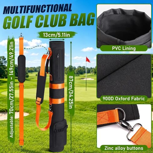 حقائب جولف خفيفة الوزن من TOBWOLF للرجال، حقيبة حمل جولف لنطاق القيادة & Par 3 (حمل 3-6 نوادي)، حقيبة نادي جولف متينة 900D للتدريب والسفر مع حزام كتف مبطن للمبتدئين in Kuwait