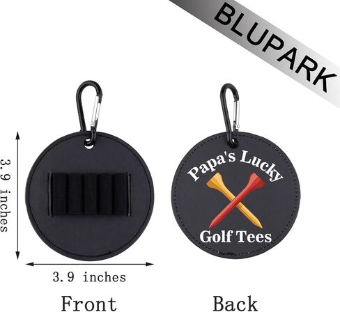 Papa's Lucky Golf Tees Holder Funny Leather Golf Tee Tag for Dad Daddy in Kuwait