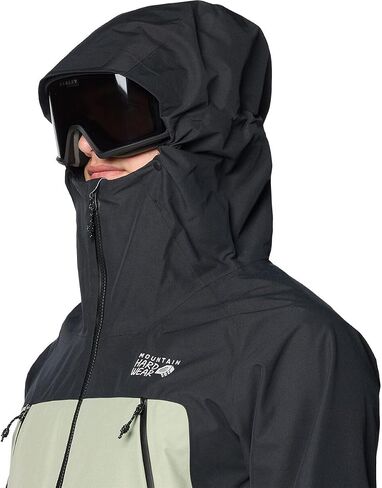 Mountain Hardwear، سترة Sky Ridge GORE-TEX - للرجال، Wet Stone/White Sage/Black، M in Kuwait