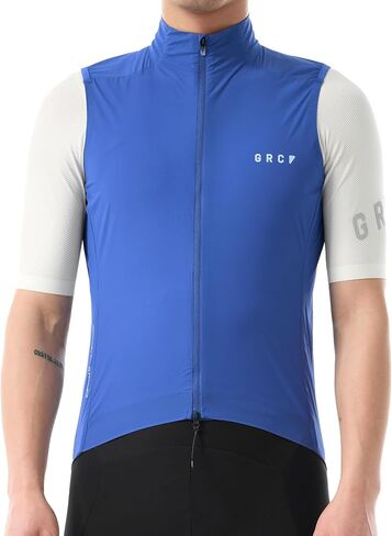 GRC Men's Windproof Cycling Vest, Running & Bike Vests with Two-way Zipper, Lightweight Sleeveless Windbreaker for Outdoors in Kuwait