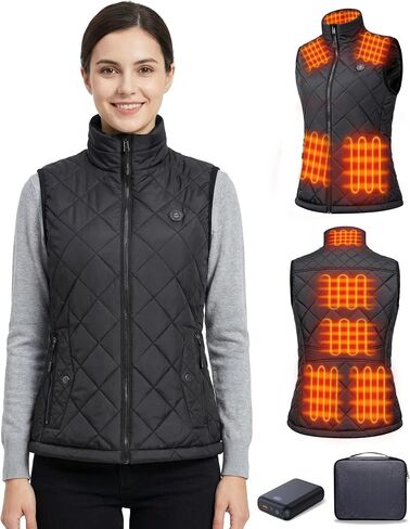 Women's Heated Vest with 16000mAh 7.4V Battery, Ergonomics Heating System, Smart Temp Control, Heated Vest for Women in Kuwait