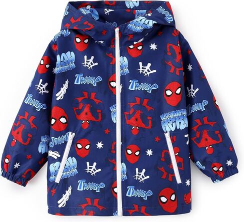 Disney Marvel Spiderman Stitch Mickey Cars Toy Story Waterproof Jacket Boy/Girl Zip Watertight Coat Kid Windbreaker Top 2-9Y in Kuwait
