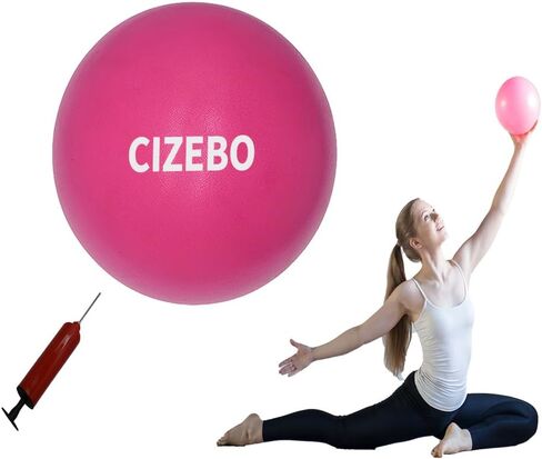 CIZEBO Small Exercise Ball Between Knees, 6 inch Pilates Ball with Needle Pump, Mini Yoga Ball for Core Stability Workout Fitness in Saudi Arabia