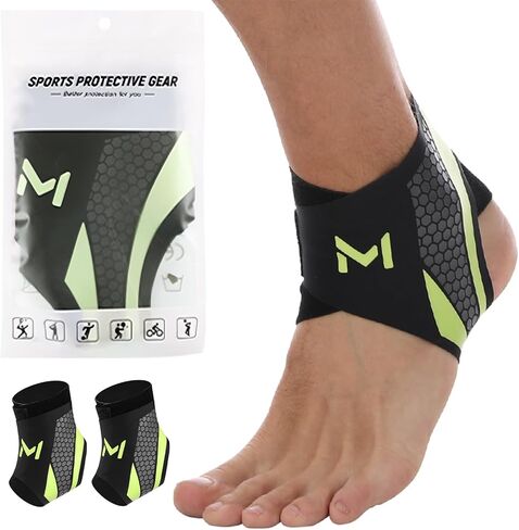 2 Pack Ankle Brace Compression Support for Men & Women – Adjustable Lace-Up Ankle Stabilizer with Straps, Breathable Sports Ankle Support for Running, Basketball, Gym, Daily Use in Kuwait