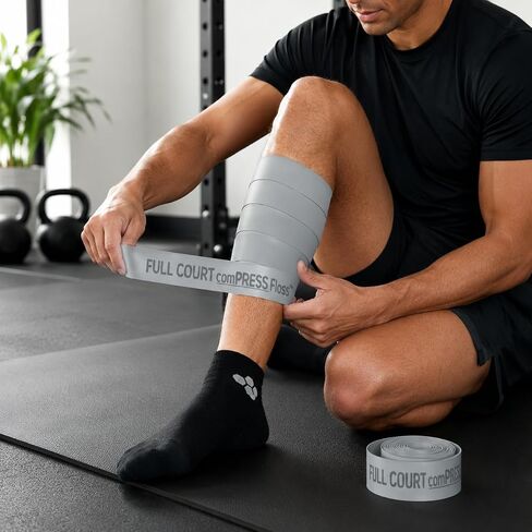 شريط خيط تنظيف طويل للغاية، 14.8 قدم × 2 بوصة، شريط تنقل من اللاتكس الطبيعي للإحماء والتعافي ودعم المفاصل والركبتين والكاحلين والمرفقين والكتفين in Kuwait