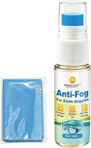 Anti-Fog for Swim Goggles, Clear Vision Mask Defogger, 2+ Hour Fog-Free Protection, Safe Formula with Sponge Applicator, for Snorkel, Diving & Ski Masks (20 ml) in Kuwait