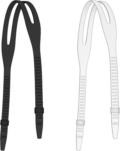 Xinjoduz 2 PCS Universal Silicone Replacement Mask Strap, Black White ScubaMask Straps Cover, Adjustable Head Band Parts Accessories for Adults Kids ScubaDiving Swimming Snorkel Goggles Glasses in Kuwait