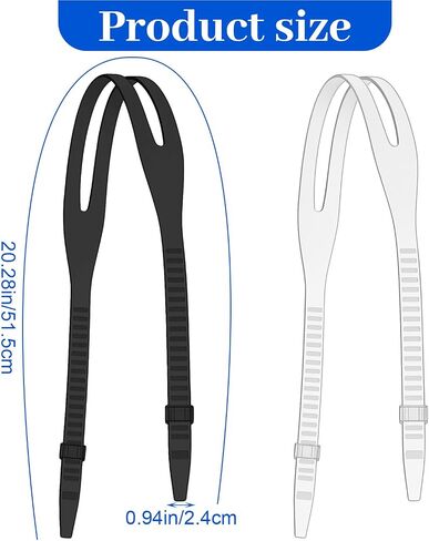 Xinjoduz 2 PCS Universal Silicone Replacement Mask Strap, Black White ScubaMask Straps Cover, Adjustable Head Band Parts Accessories for Adults Kids ScubaDiving Swimming Snorkel Goggles Glasses in Kuwait