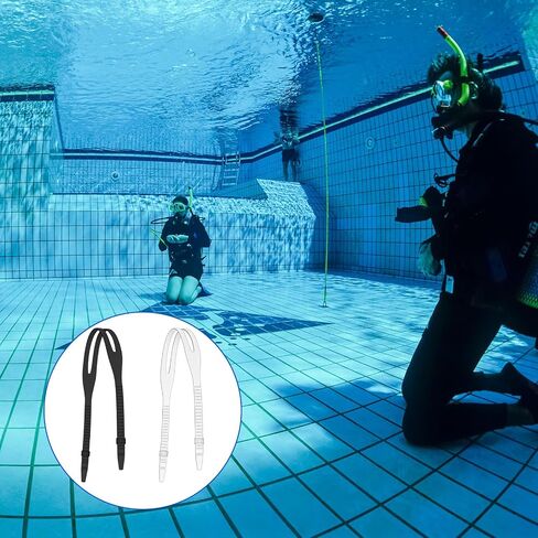 Xinjoduz 2 PCS Universal Silicone Replacement Mask Strap, Black White ScubaMask Straps Cover, Adjustable Head Band Parts Accessories for Adults Kids ScubaDiving Swimming Snorkel Goggles Glasses in Kuwait