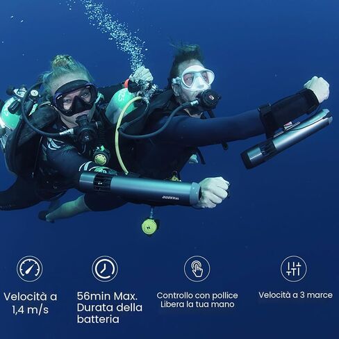 سكوتر Waydoo Subnado تحت الماء عبوتين + حزمة ملحقات ممتازة مع مجموعة تثبيت الساق، ودعامة لوح التجديف ودعامة أسطوانية in Kuwait