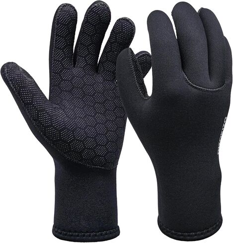 Neoprene Gloves, 3mm Anti-Slip Diving Gloves Waterproof Wetsuit Gloves for Scuba Fishing Kayaking Surfing Swimming in Kuwait