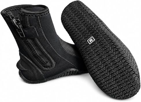 5mm Neoprene Diving Boots Side Zipper with Secure Closure, Vulcanized Anti-Slip Rubber Sole Scuba Snorkeling Wetsuit Booties for Men Women in Kuwait