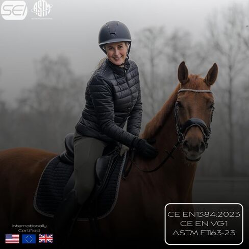 Land Helmets Stella Equestrian Helmet - ASTM/SEI F1163-23 & EN 1384 Certified Horse Riding Helmet - Lightweight, Comfortable & Stylish in Kuwait